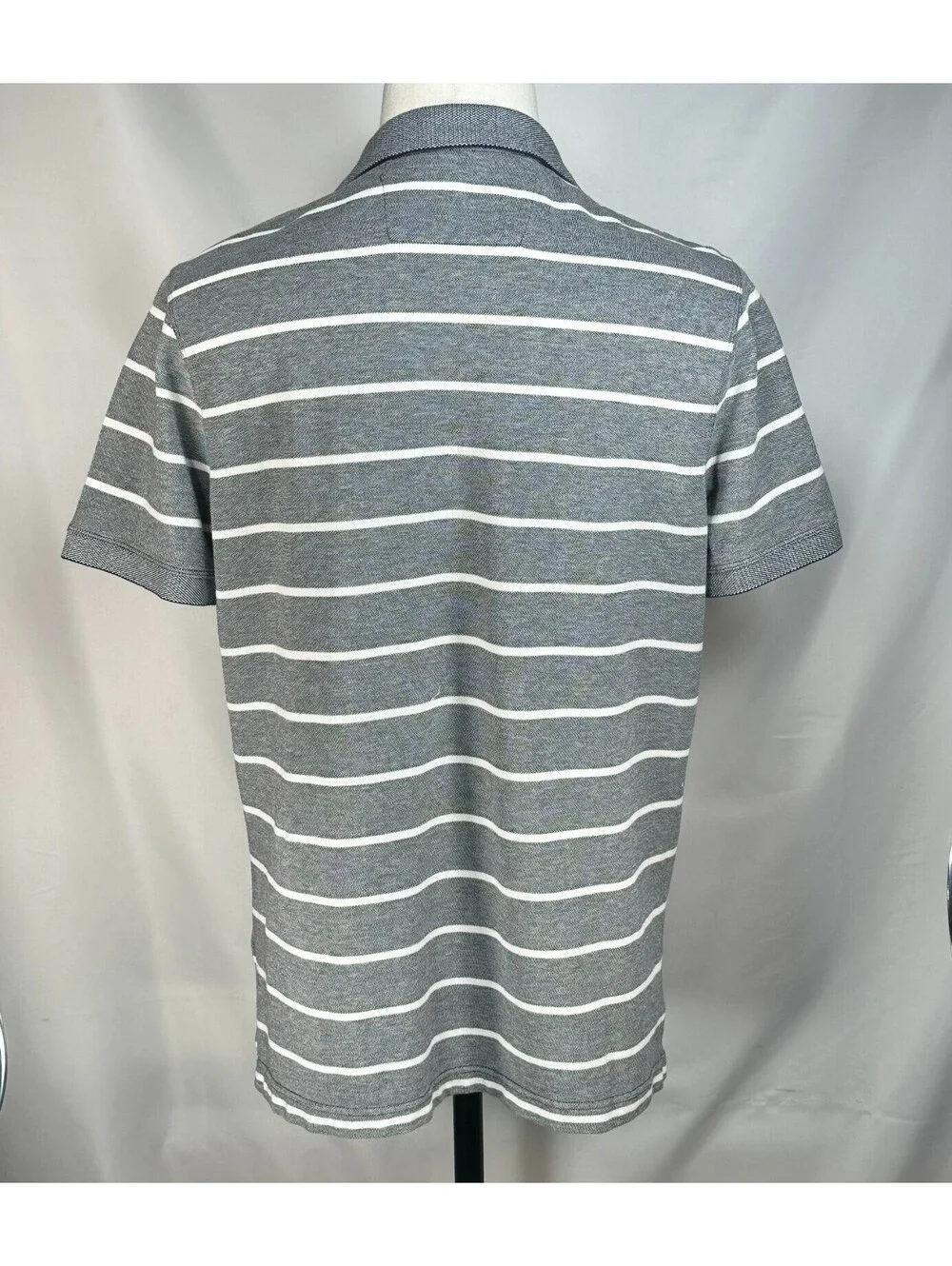 Banana Republic 1/4 Button 100% Cotton Polo Shirt Gray Men L